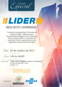 Read more about the article Convite, Programa Lider Meio Oeste Catarinense