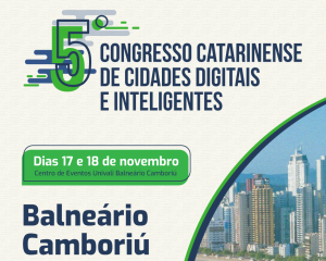 Read more about the article 5º Congresso Catarinense de Cidades Digitais e Inteligentes reúne Prefeituras em Balneário Camboriú    AMMOC apoia principal encontro estadual de tecnologia para Prefeituras