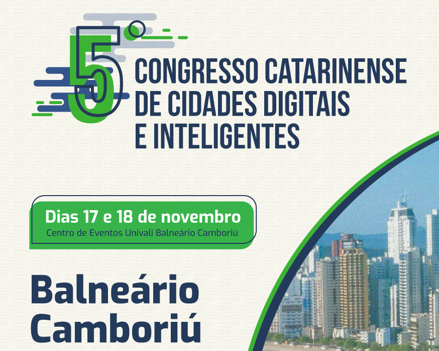 You are currently viewing 5º Congresso Catarinense de Cidades Digitais e Inteligentes reúne Prefeituras em Balneário Camboriú    AMMOC apoia principal encontro estadual de tecnologia para Prefeituras