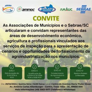 Read more about the article Associações, AMMOC – AMARP – AMPLASC – AMAUC e SEBRAE promovem reunião para fortalecimento da Agroindustrialização em seus Municipios