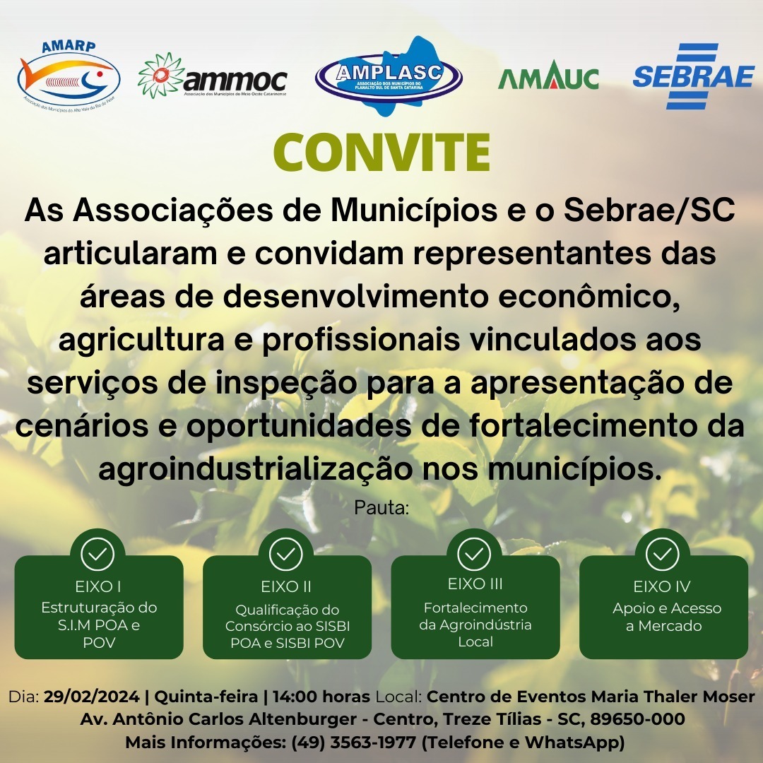 You are currently viewing Associações, AMMOC – AMARP – AMPLASC – AMAUC e SEBRAE promovem reunião para fortalecimento da Agroindustrialização em seus Municipios